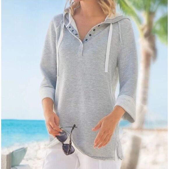 Soft Surroundings Tops - Soft Surroundings Gray French Terry Pullover Sweatshirt Women’s M
